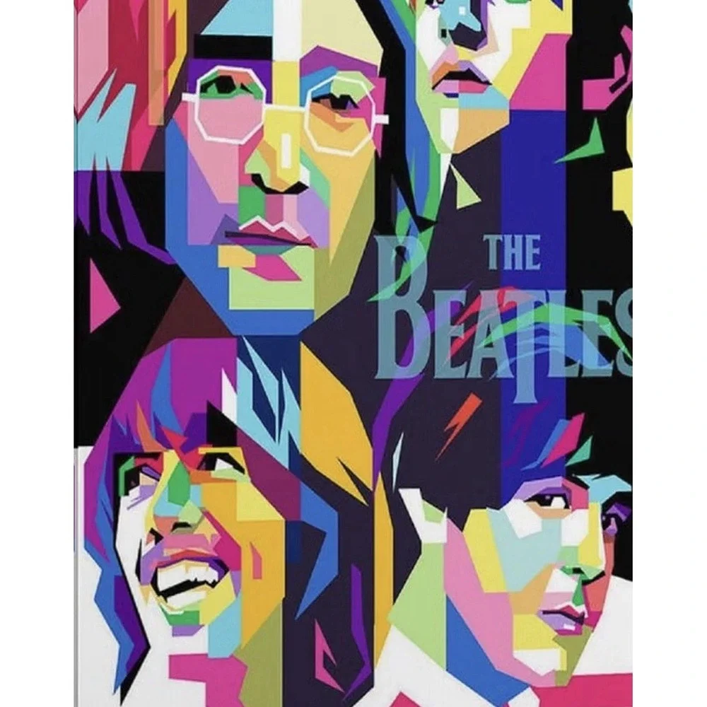 The Beatles Music WPAP Pop Art Plush Fleece Throw Blanket Décor Rock Music